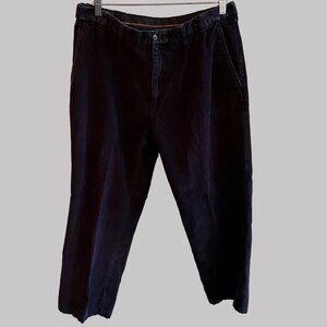 Vtg 90s Corduroy Pants Adult 36x29 Straight Fit‎ 5-Pocket Stretch Pleated Mens
